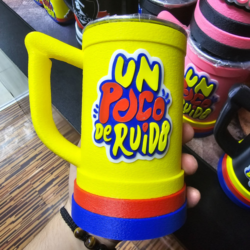 Vaso Shopero Lau Modal 470 Ml - Cumbia , Futbol Vario Un Poco De Ruido Amarillo