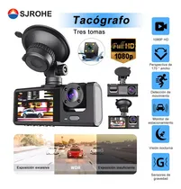 Comprar Sjrohe Cámara Para Automovil 3 1080p Dashcam Hd 1080p De 170° Para Automóvil Camara Para Auto Accesorios Para Camioneta Dash Cam Camara De Reversa Led Para Pantalla