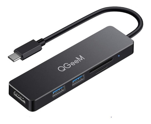 Adaptador Hub Qgeem 5 Port Usbc To Hdmi 4k Usb 3.0 Sd/tf 