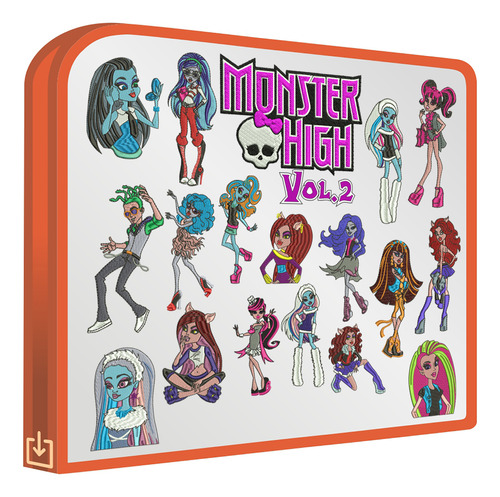 Monster High V2 Set Diseños Bordadoras Brother Bordar Ropa