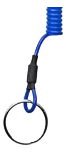 2 Llavero Retráctil Seguro En Espiral, Accesorios, Azul