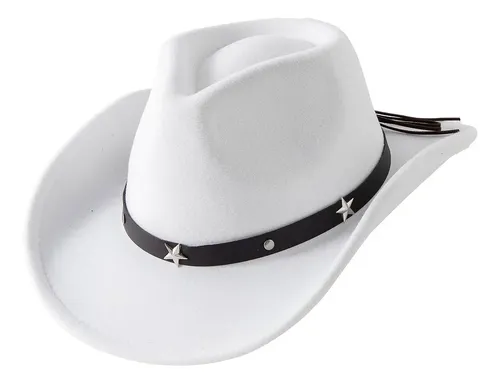 Sombrero Cowboy De Fieltro Para Niños Y Niñas | Unisex Con Hebilla De Estrella | Ala Ancha Y Enrollada | Tallas 4-12 Años | Regalo Para Disfraces Y Actividades Al Aire Libre