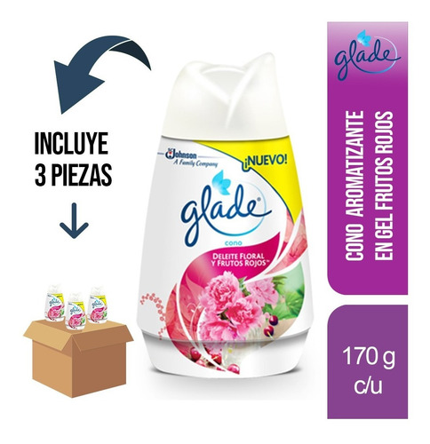 Imagen 1 de 2 de 3 Pz - Glade Cono En Gel Aromatizante 170g Frutos Rojos