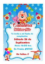 Comprar Invitación Editable En Powerpoint De El Payaso Plim Plim