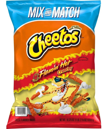 Cheetos Americanos Crunchy Flamin Hot Bolsa Mega 520.9 Grs