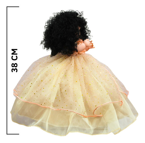 Muñeca Quinceañera Recuerdo 15 Años Nude Maquillaje 38 Cm Rz