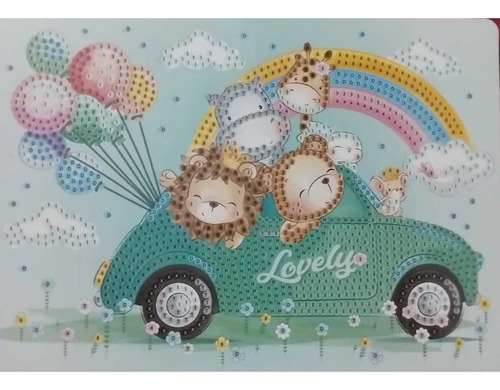 Kit 5 Quadros Pintura 5d Diamante Infantil Princesa Fada