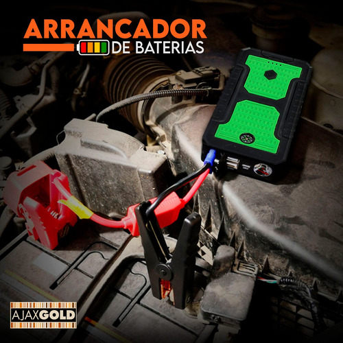 Imagen 4 de 10 de Arrancador Portátil Auto Moto Cargador De Baterías Usb Luz