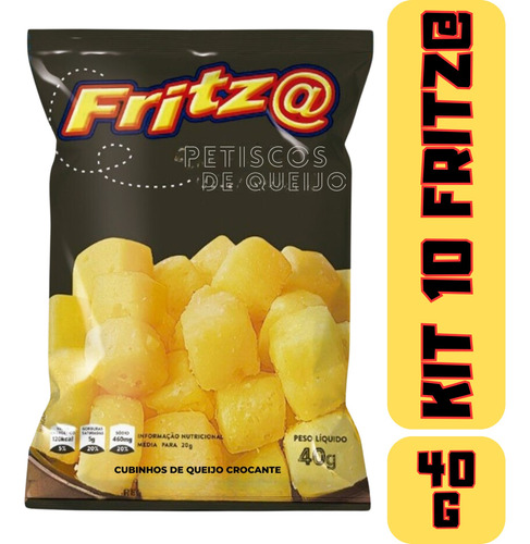 Kit 10 Pacotes Snack De Queijo Pronto Para Pipoca Fritz 40g