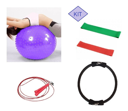 Kit De Pilate: Balón, Anillo, Cuerda Y Bandas Elásticas