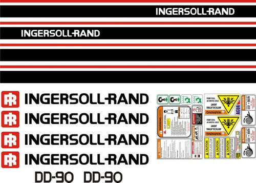 Kit De Calcomanías Para Ingersoll Rand Dd90 1992