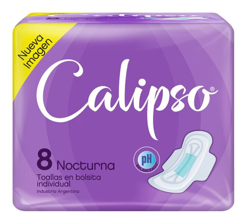 Toallas Femeninas Calipso Nocturna Con Gel Alas 8u
