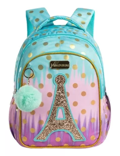 Mochila para niños, mochila escolar, mochila casual, bolsa de escuela  primaria, color blanco para niñas de 1º a 3º grado, niños y mujeres, Carro