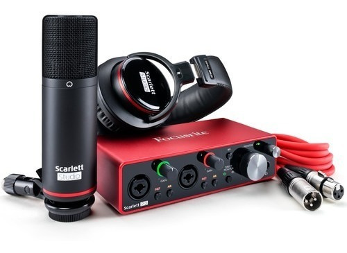 Kit Audio Focusrite Scarlett 2i2 Studio 3g 24 Meses Garantia