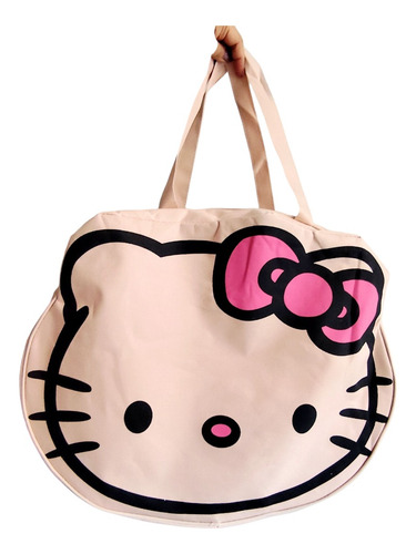 Maxi Bolsa Grande Estilo Hello Kitty Playa Escuela Gimnasio