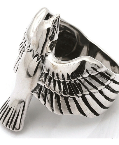 Anillo Eagle. Aguila Plata 925 Todos Los Talles