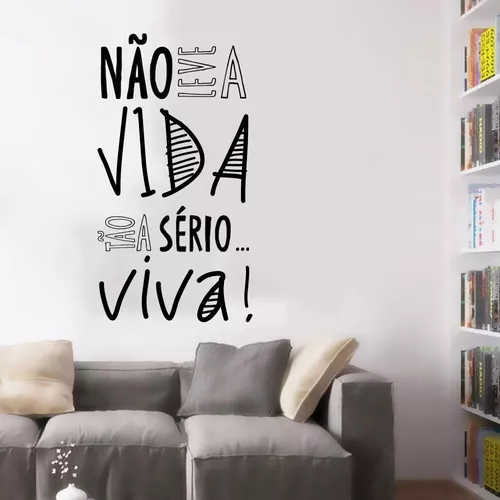 Adesivo Frase Vida, Parcelado S/ Juros