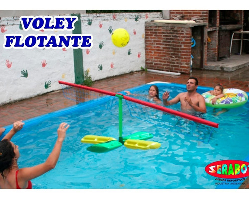 Red De Voley Flotante Para Pileta + Pelota Pvc!  O F E R T A