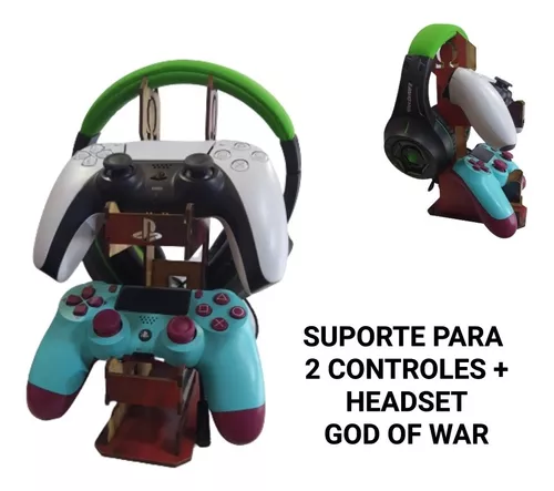 Suporte Organizador Games Ps4 ps5 porta Headset Porta Controle e