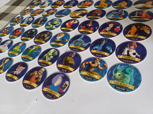 Coleção Completa Tazos Disney Heroes E Villanos (Usado)