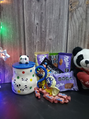 Box Caja Regalo Dulce + Golosinas +taza+ Peluche