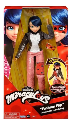 Figura Ladybug Fashion Flip Miraculous - Playmates