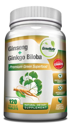 Panax Ginseng Ginkgo Biloba Tabletas - Superalimento Premium