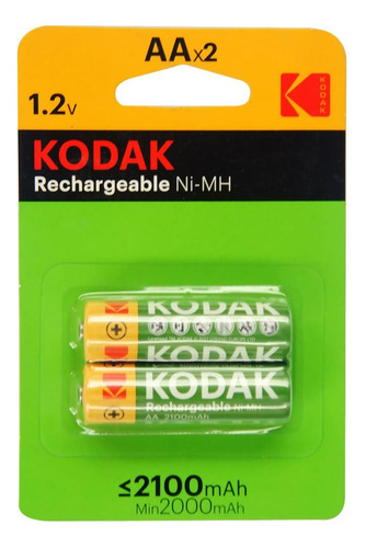 Pila Kodak Recargable Aa Con 2 Piezas Calidad