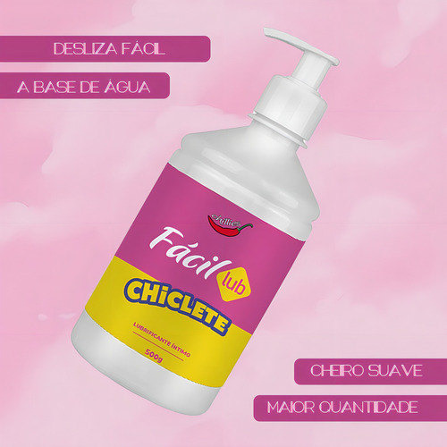 Lubrificante Íntimo Tamanho Grande Chiclete 500g Chillies