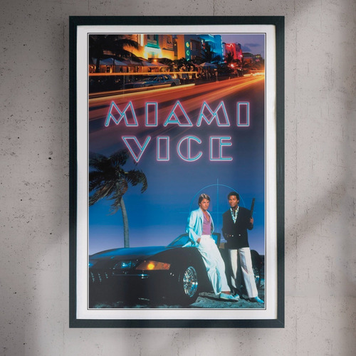Cuadro 60x40 Series Retro - Miami Vice - Poster Vintage