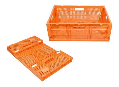 Caja Colapsable Plegable, Mxhxb-002, 2 Pzas, 13kg, 40x60x15c Color Naranja