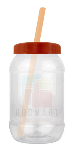 Imagen 6 de 10 de Mason Jar,bules,dulcero 500ml Tapa Popote 40 Piezas Lisas