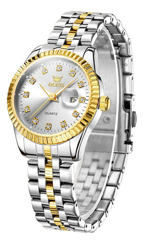 Olevs Reloj Mujer Dama Original Diamantes Juveniles 5526