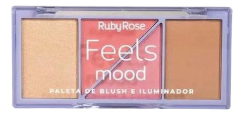 Paleta De Blush E Iluminador Feels Mood Ruby Rose