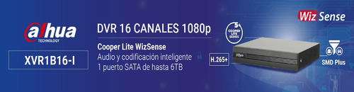 Dvr Pentahibrido 16 Canales Bnc 1080p 2mp Wizsense Smd Plus