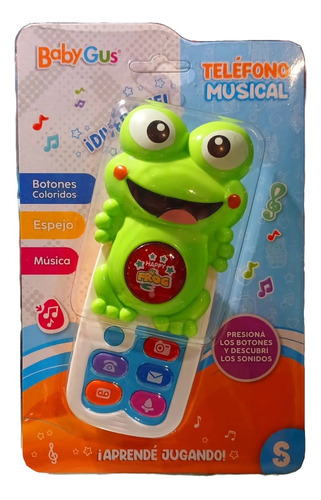 Celular Musical Baby Telephone C/ Luces+ Espejo Interactivo 