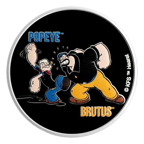 Onza De Plata Pura 2024 Popeye & Brutus Colorized