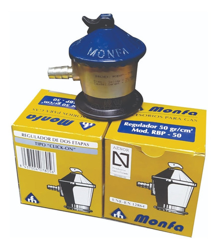 Imagen 4 de 9 de Válvula 50 Mbar Para Garrafa 13 Kg Nueva Monfa España Oferta