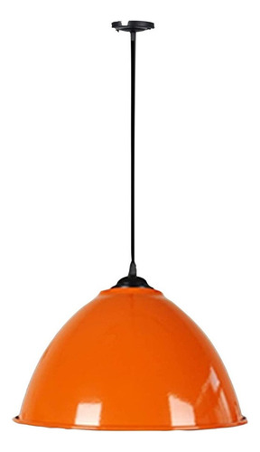 Lámpara Colgante De Techo Decorativa Aluminio Color Naranja