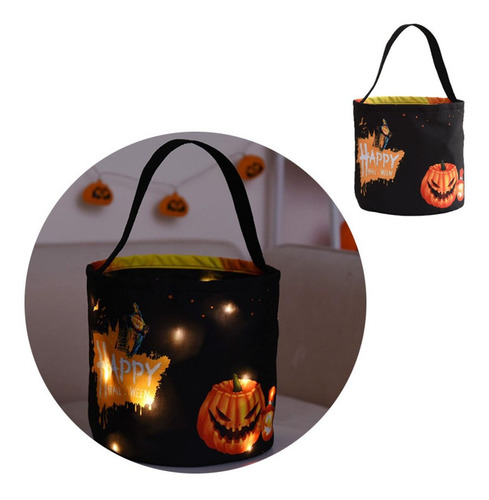 Bolsa De Regalo De Halloween Portátil Para Niños Con Led