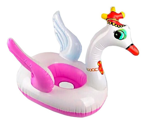 Flotador Inflable Cisne Niñas Piscina 60cm Blanco Economico