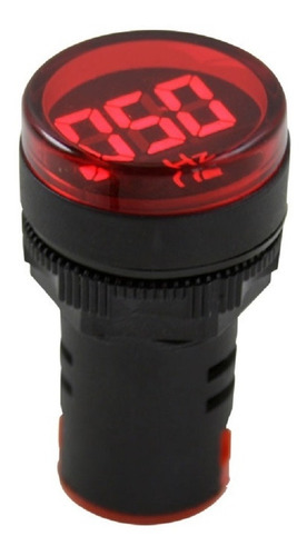 Imagen 1 de 5 de Frecuenciometro De Panel Gralf Gf-22f 22mm 220v 20-75hz Rojo