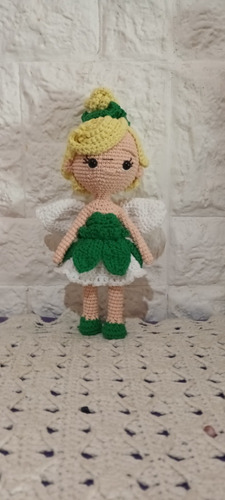 Muñeca Campanita Tinkerbell Tejida A Crochet