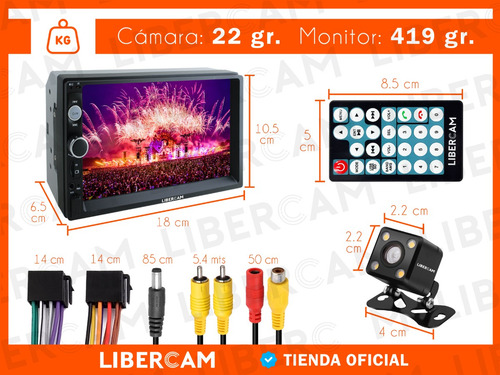 Stereo Con Pantalla Tactil 7 Bluetooth Camara Retroceso