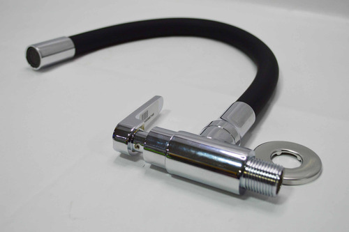 Llave Cocina Mesa Italian Pico Flexible 5028-919g502 Negro