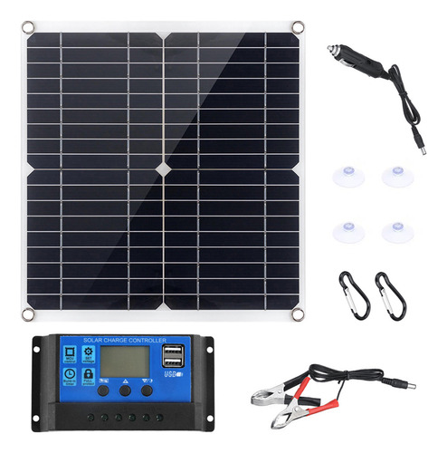 Kit De Paneles Solares Flexibles De 20 W Con Controlador De