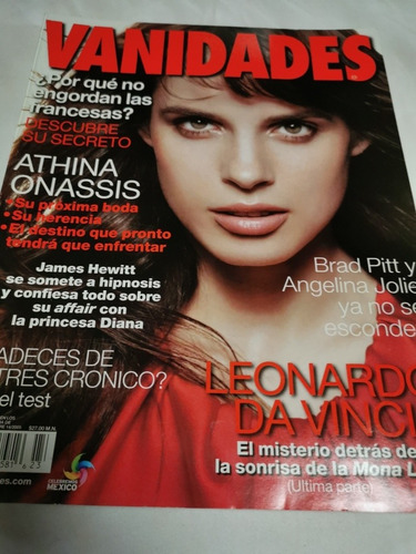 Revista Vanidades Leonardo Da Vinci Y Brad Pitt