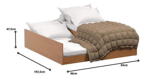 Cama Matrix Solteiro Casal E Com Auxiliar 3 Em 1 Luxo Mdf
