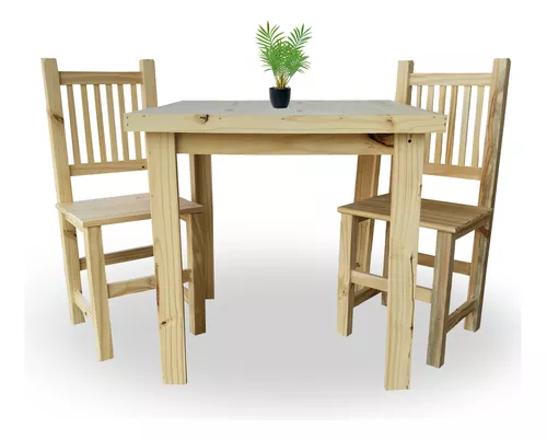 Set de Mesa Cuadrada y 8 Sillas de Madera de Acacia y Tela Hazan 