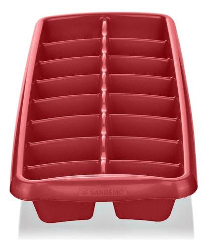 Forma Gelo Gelão 16 Cubos Sanremo Plast Empilhavel Sr351/3 Cor Vermelho